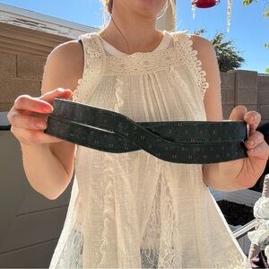 Green Silk Velcro vintage belt
